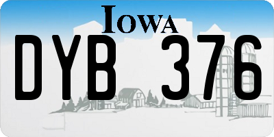 IA license plate DYB376