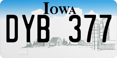 IA license plate DYB377