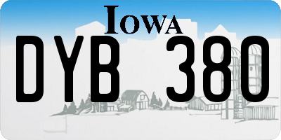 IA license plate DYB380