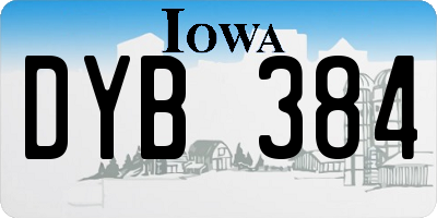 IA license plate DYB384