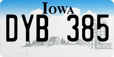 IA license plate DYB385