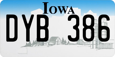 IA license plate DYB386