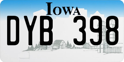 IA license plate DYB398