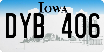 IA license plate DYB406