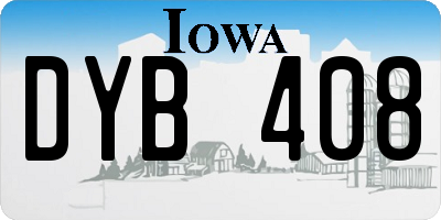 IA license plate DYB408