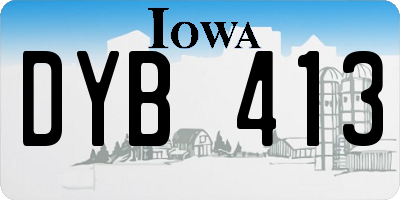 IA license plate DYB413