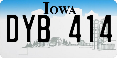 IA license plate DYB414