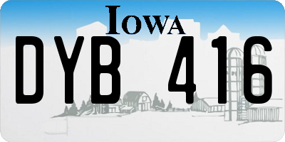 IA license plate DYB416