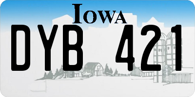 IA license plate DYB421