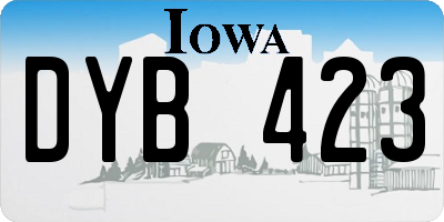 IA license plate DYB423