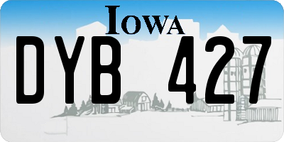 IA license plate DYB427