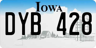 IA license plate DYB428