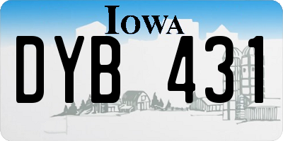 IA license plate DYB431