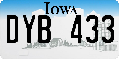 IA license plate DYB433