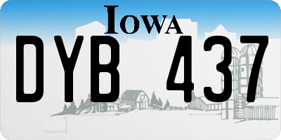 IA license plate DYB437