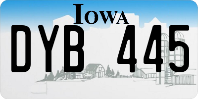 IA license plate DYB445