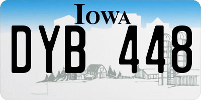 IA license plate DYB448