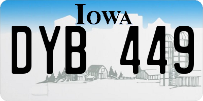 IA license plate DYB449