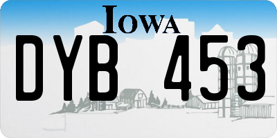 IA license plate DYB453