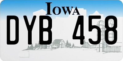 IA license plate DYB458