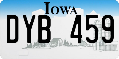 IA license plate DYB459