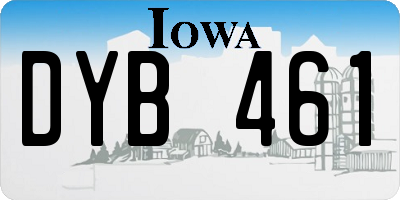 IA license plate DYB461