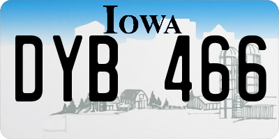 IA license plate DYB466