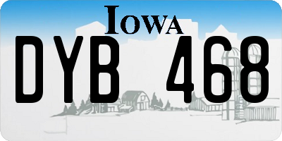 IA license plate DYB468
