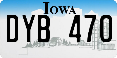 IA license plate DYB470