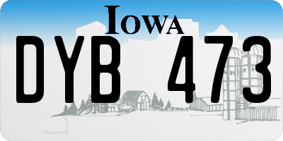 IA license plate DYB473