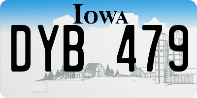IA license plate DYB479