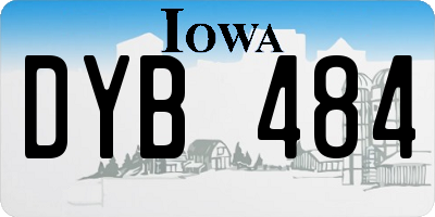 IA license plate DYB484