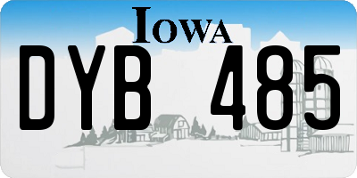 IA license plate DYB485