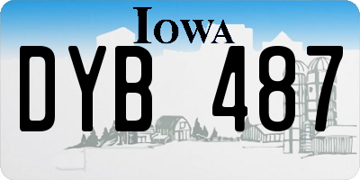 IA license plate DYB487