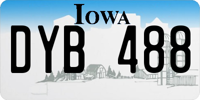 IA license plate DYB488