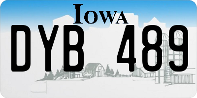 IA license plate DYB489