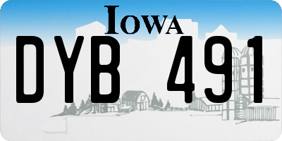 IA license plate DYB491
