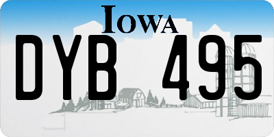 IA license plate DYB495