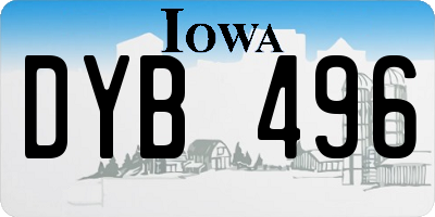 IA license plate DYB496