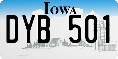 IA license plate DYB501