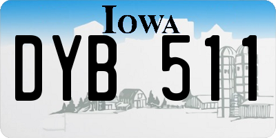 IA license plate DYB511