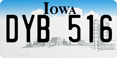 IA license plate DYB516