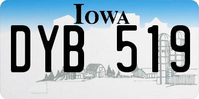 IA license plate DYB519