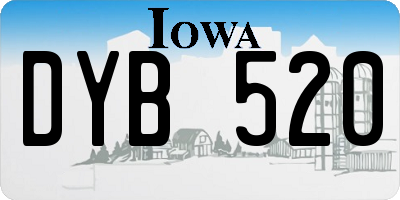 IA license plate DYB520