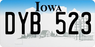 IA license plate DYB523
