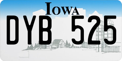 IA license plate DYB525