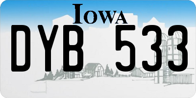 IA license plate DYB533