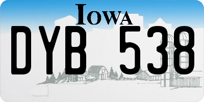 IA license plate DYB538