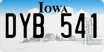 IA license plate DYB541