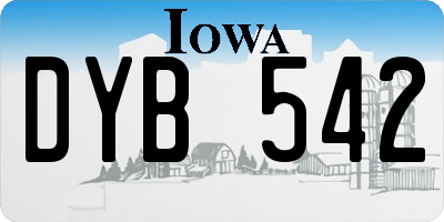 IA license plate DYB542